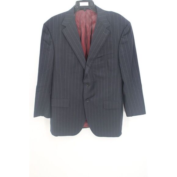 PAUL BETENLY NAVY GRAY STRIPE THOMAS 44R SUIT COAT & MATCHIN PANT 38R INSEAM 27" - Picture 8 of 16